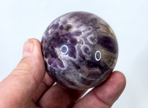 Chevron-Amethyst Kugel, Edelstein-Kugel Nr. 1