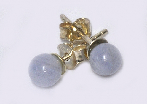 Ohrstecker Chalcedon 6 mm