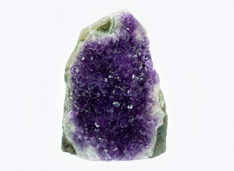 Uruguay Amethyst, 805 Gramm, dunkle, violette Kristalle