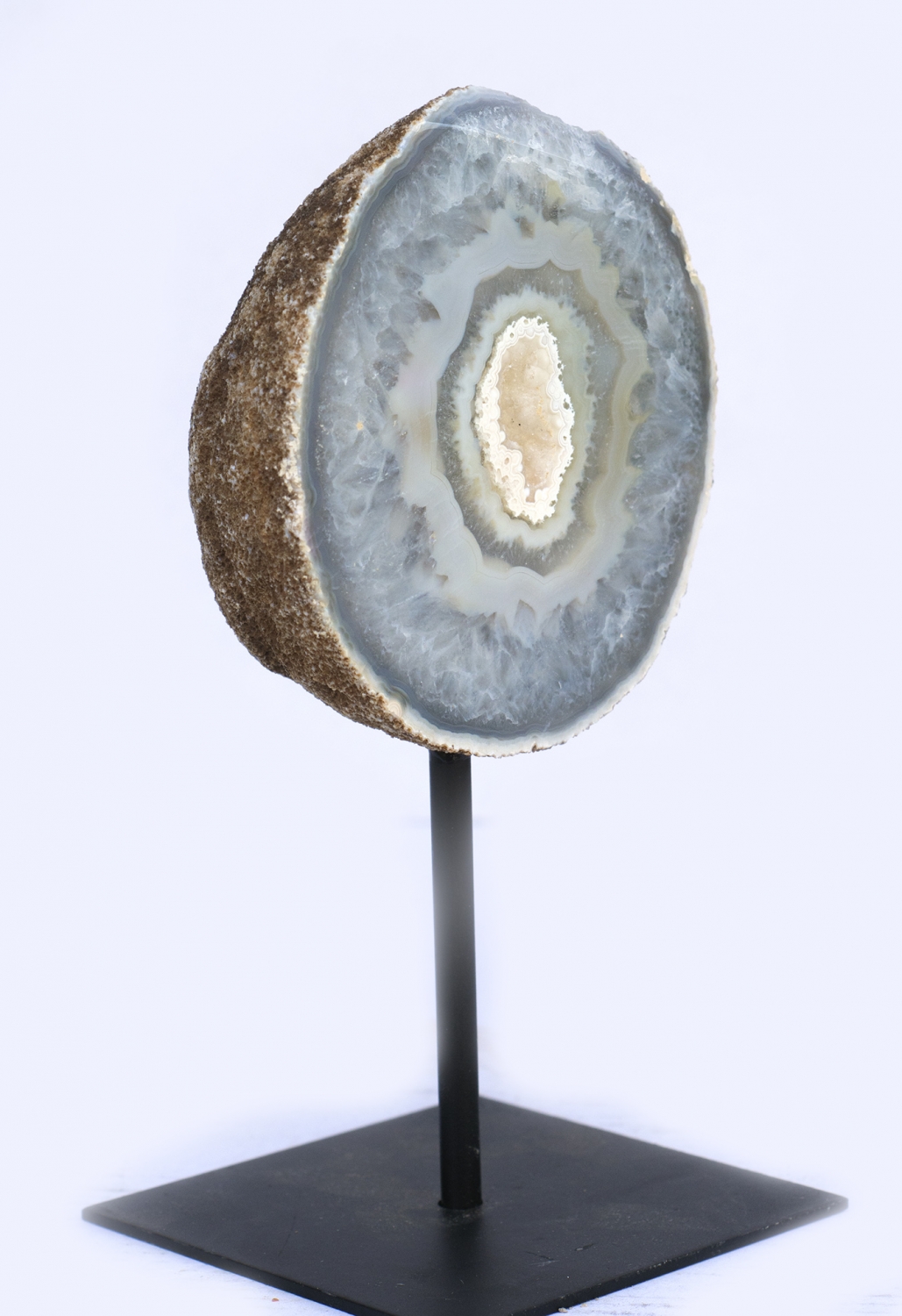 Achat-Geode auf Metallständer Nr. 10