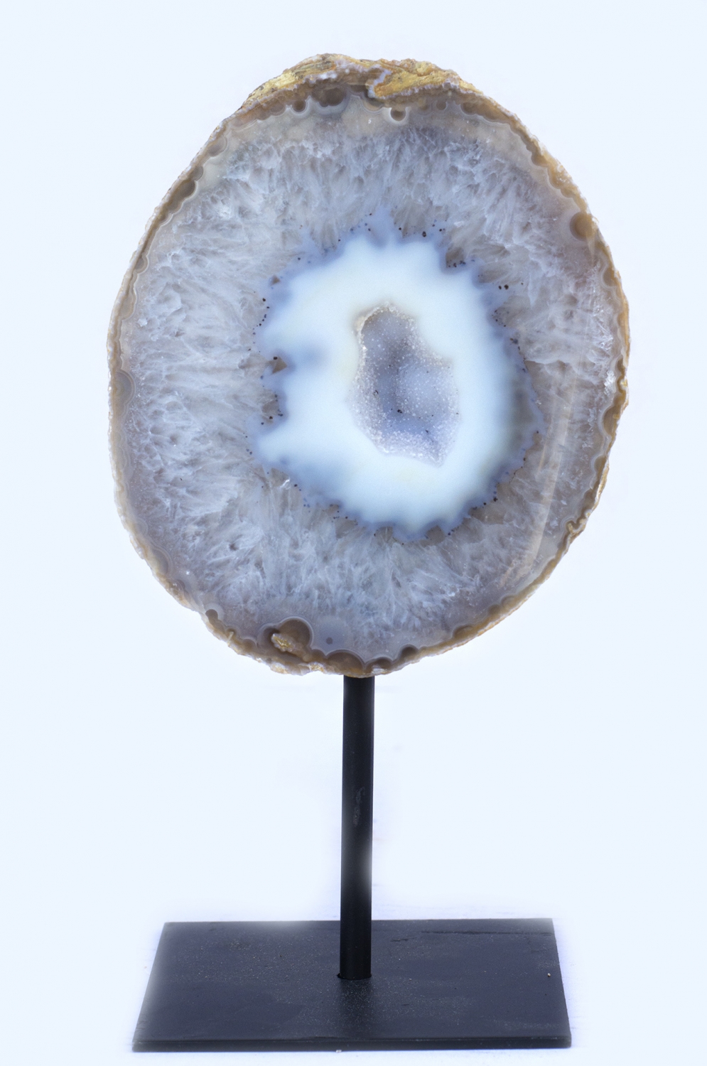Achat-Geode auf Metallständer Nr. 9