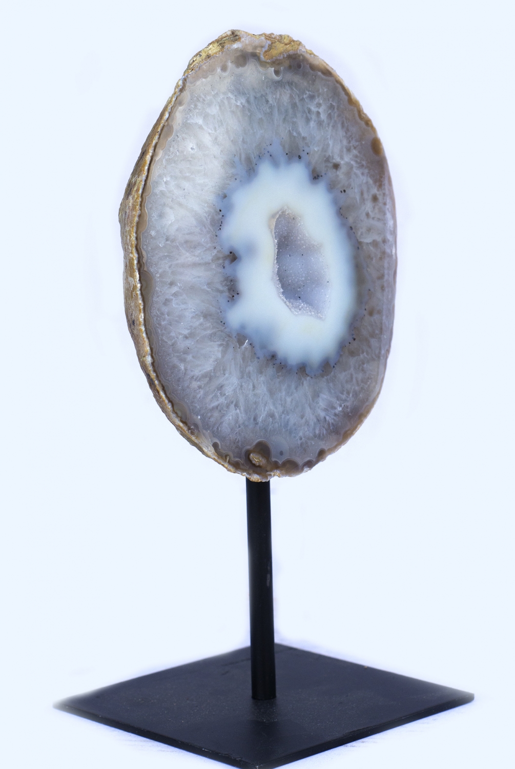 Achat-Geode auf Metallständer Nr. 9