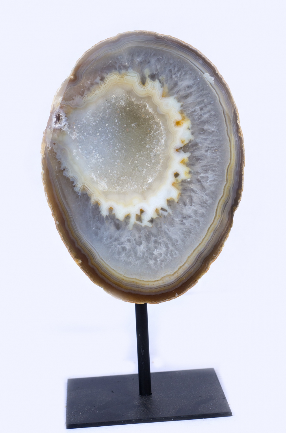 Achat-Geode auf Metallständer Nr. 7