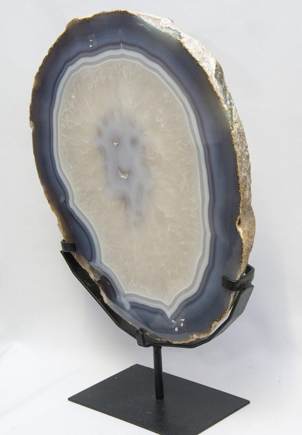 Achatscheibe XXL, Top-Qualität auf Metallständer