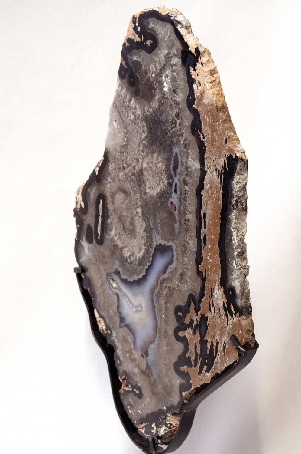 Achatscheibe XL, Top-Qualität auf Metallständer