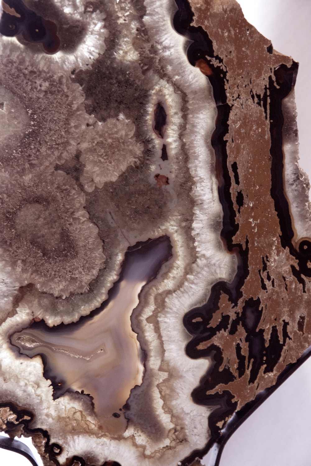 Achatscheibe XL, Top-Qualität auf Metallständer