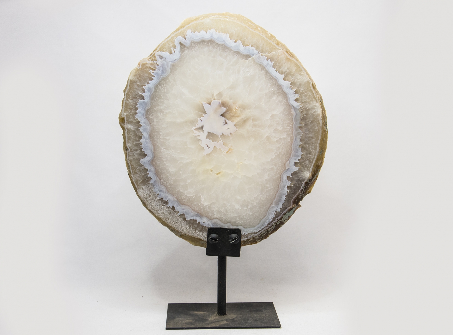 Achatscheibe XL, Top-Qualität auf Metallständer