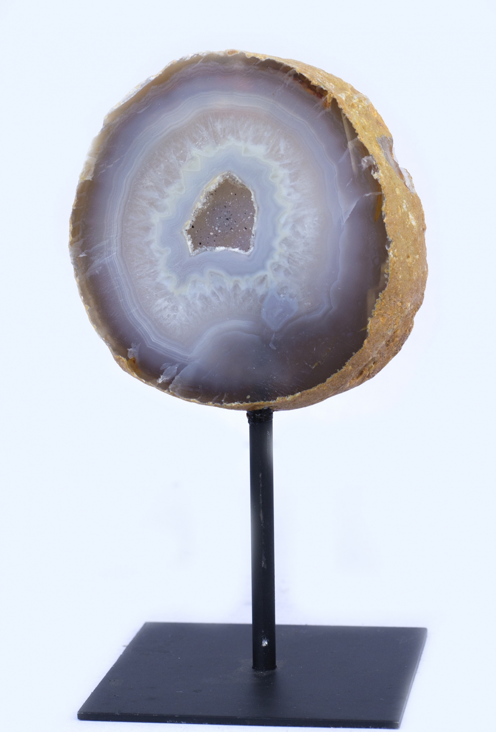 Achat-Geode auf Metallständer Nr. 11
