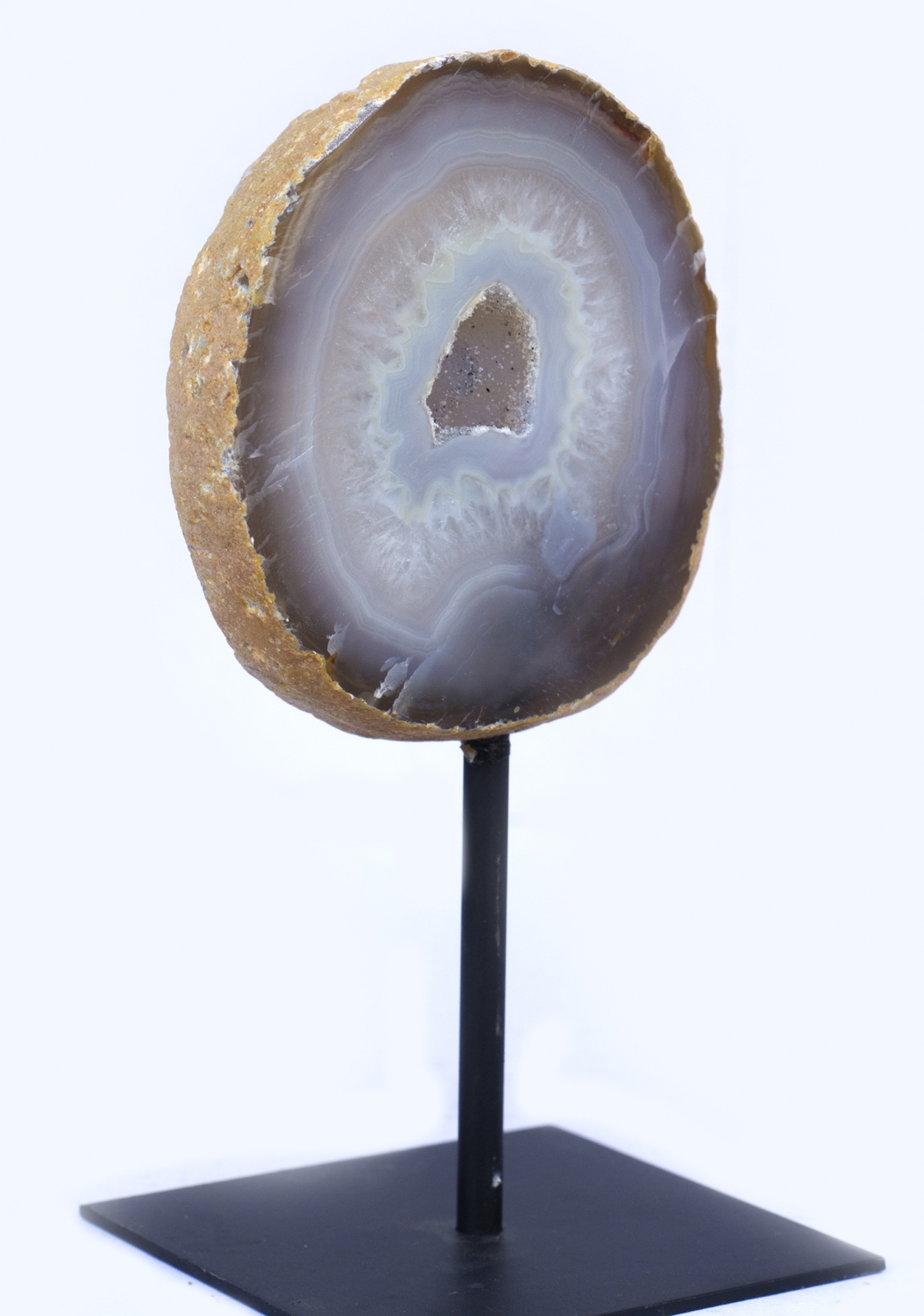 Achat-Geode auf Metallständer Nr. 11