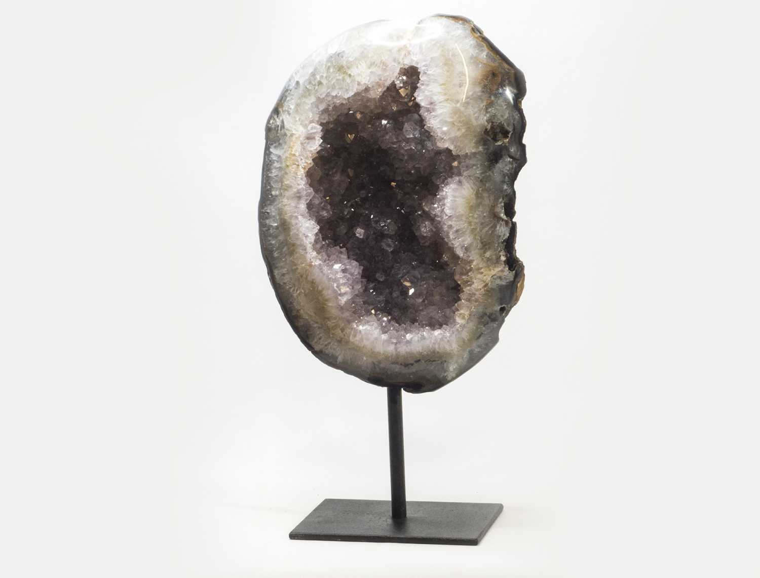 Achat-Geode XL auf Metallständer, Nr. 7