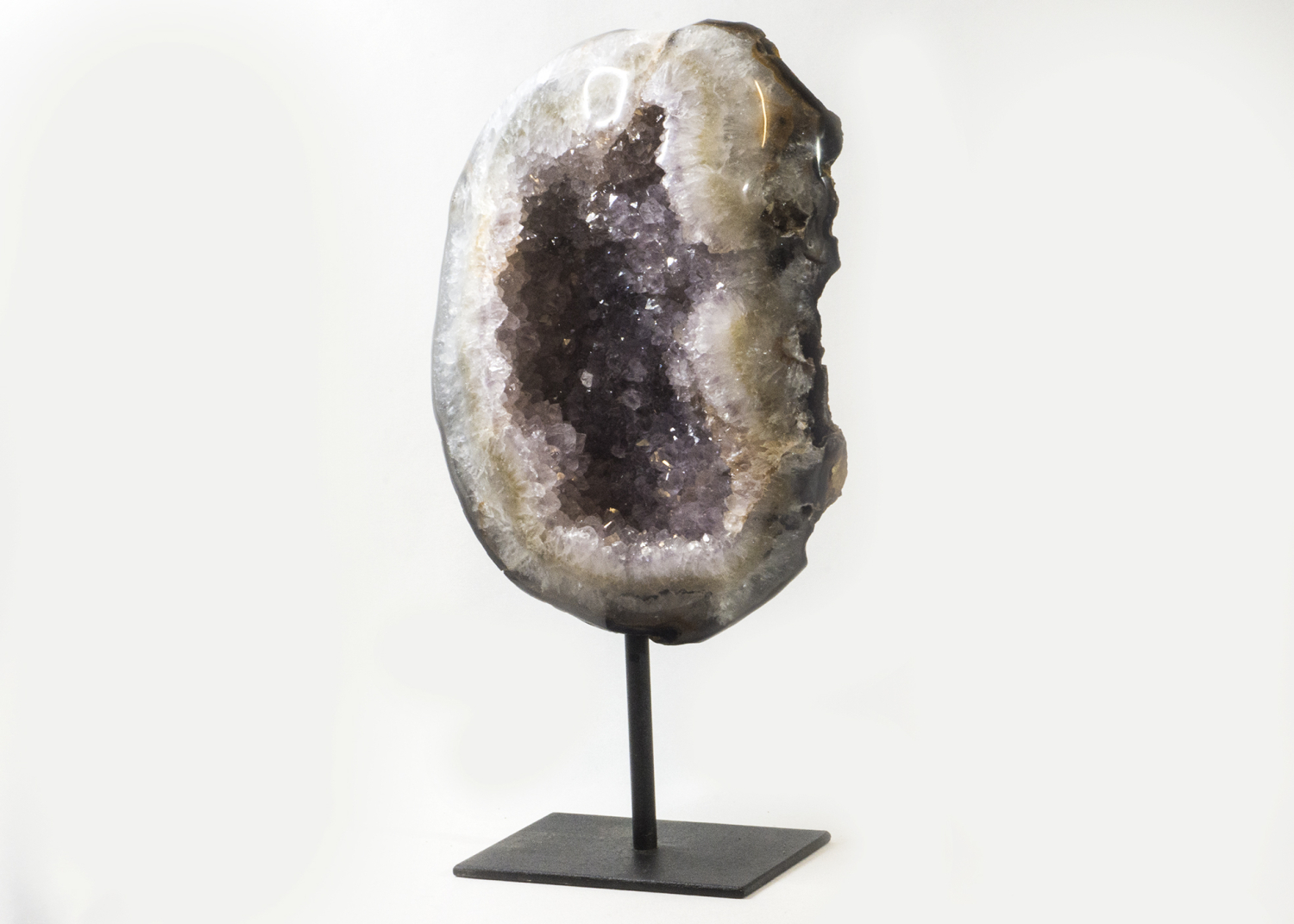 Achat-Geode XL auf Metallständer, Nr. 7