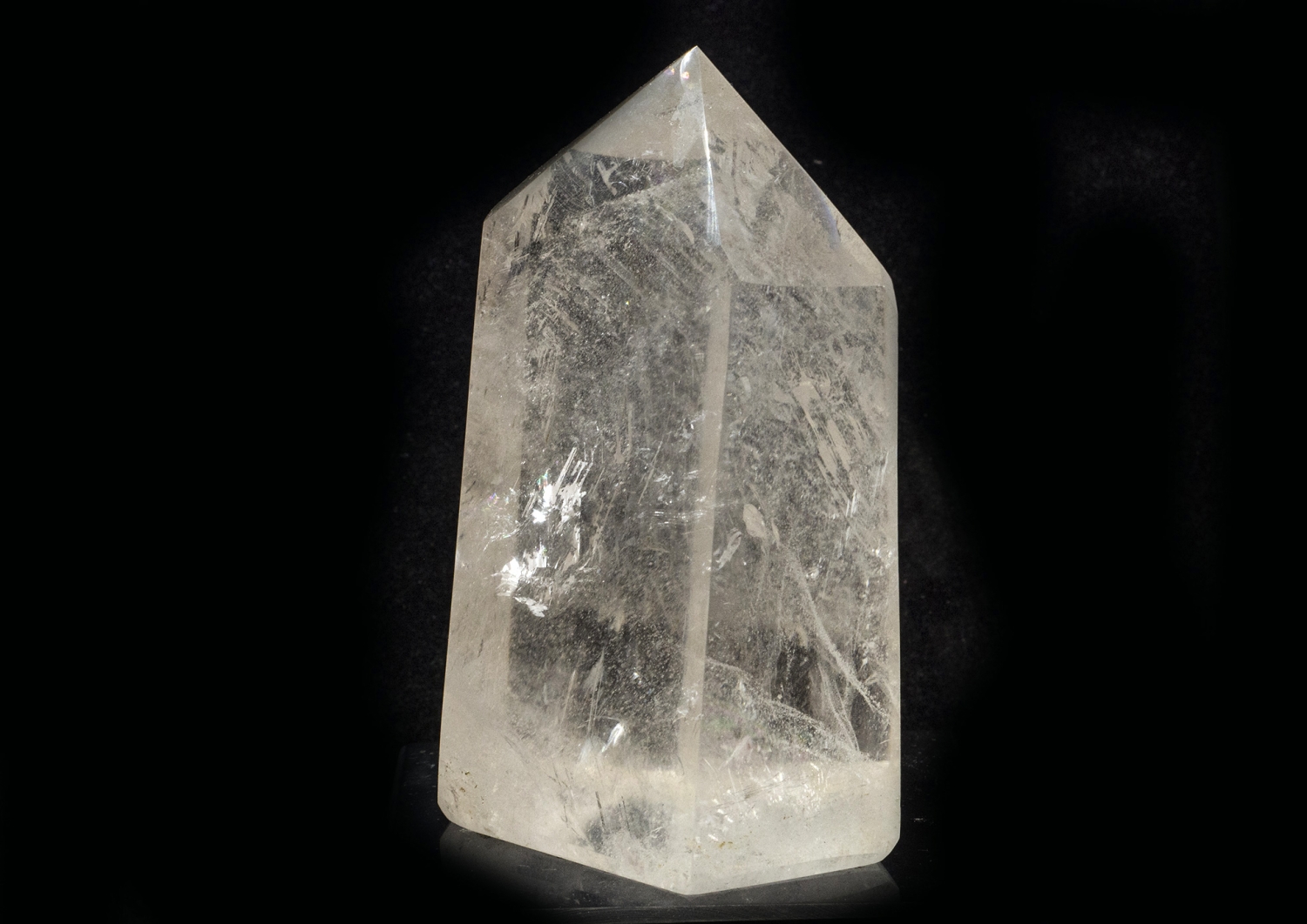 Rock crystal tip XL, all sides polished