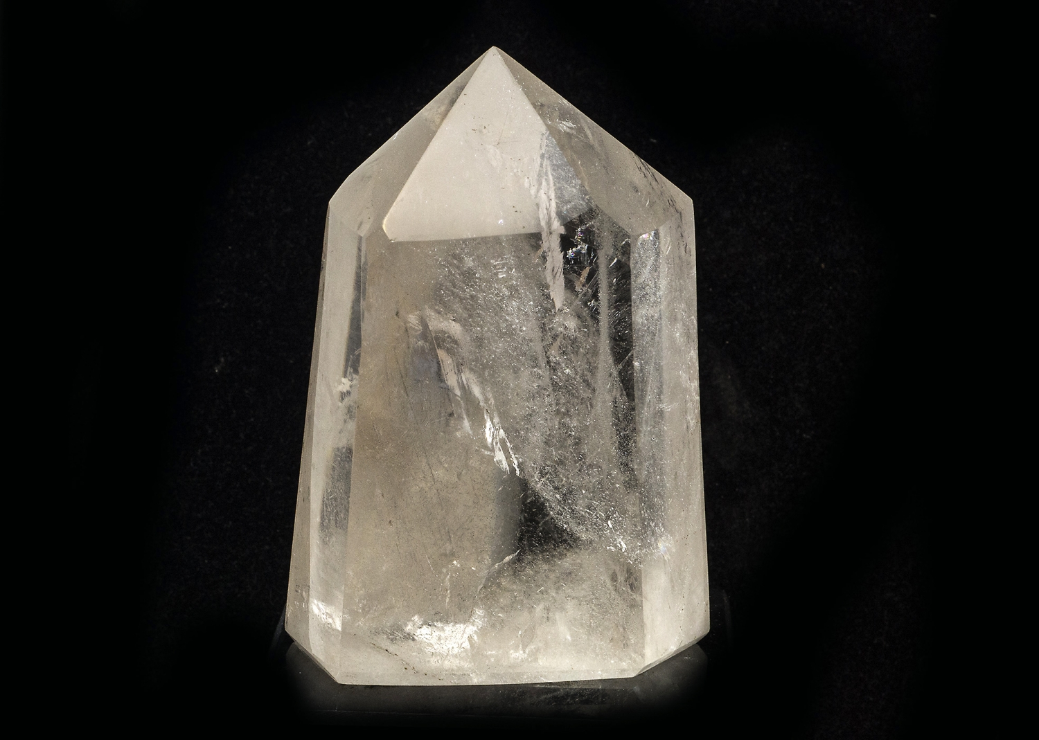 Rock crystal tip XL, all sides polished