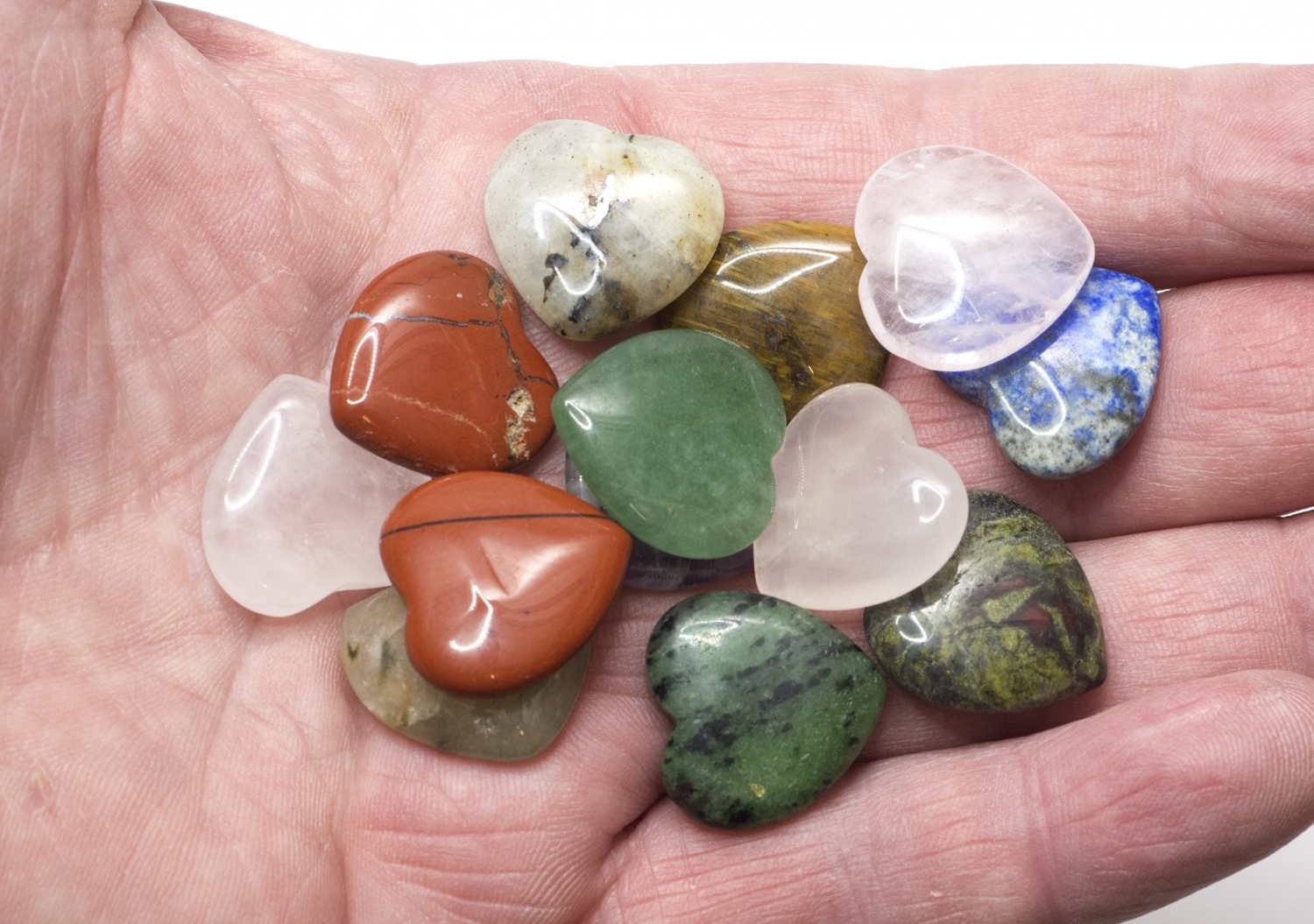 Kleine geschliffene Herzen, little heart, 10 Stk.