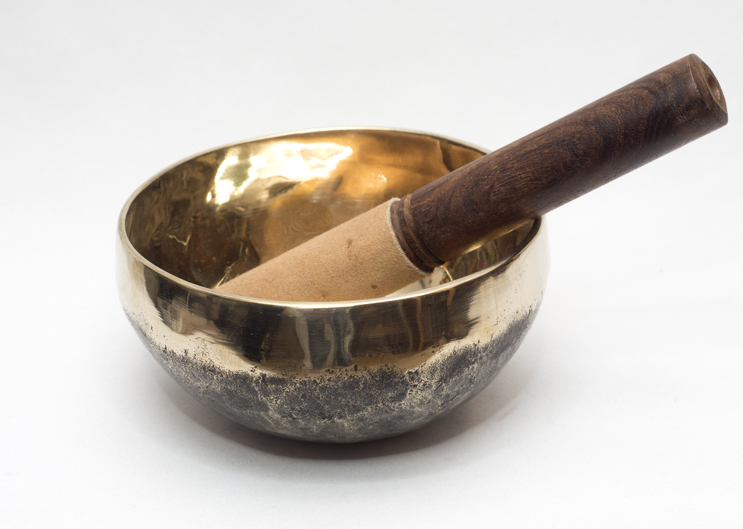 Klangschale Nepal schwarz-gold
