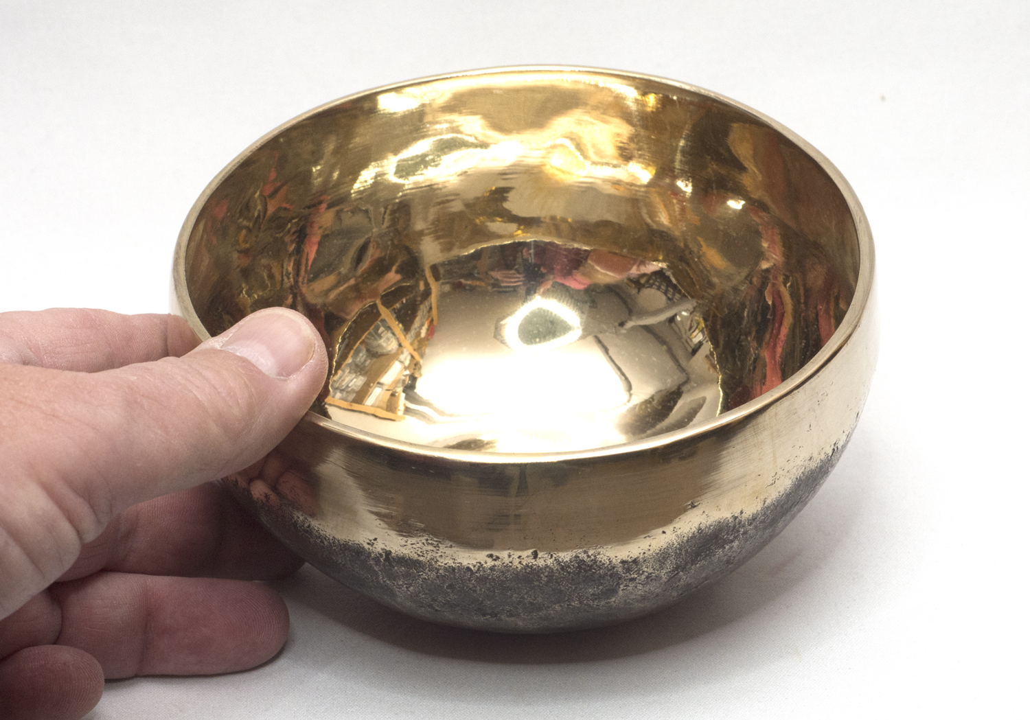 Klangschale Nepal schwarz-gold