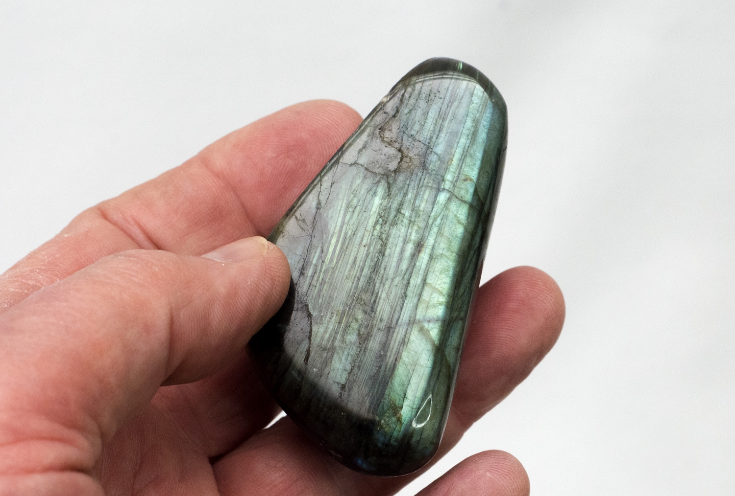 Labradorit, rundum polierte Freeform, Nr. 304