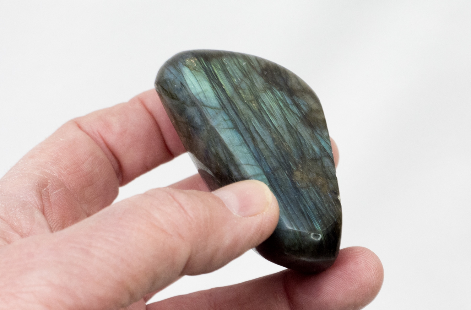 Labradorit, rundum polierte Freeform, Nr. 304
