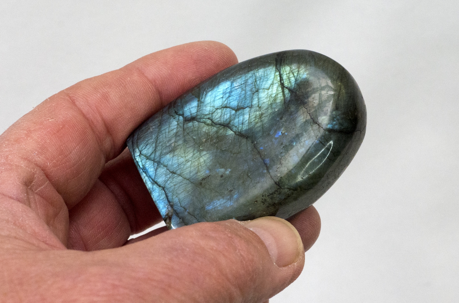 Labradorit, rundum polierte Freeform, Nr. 308