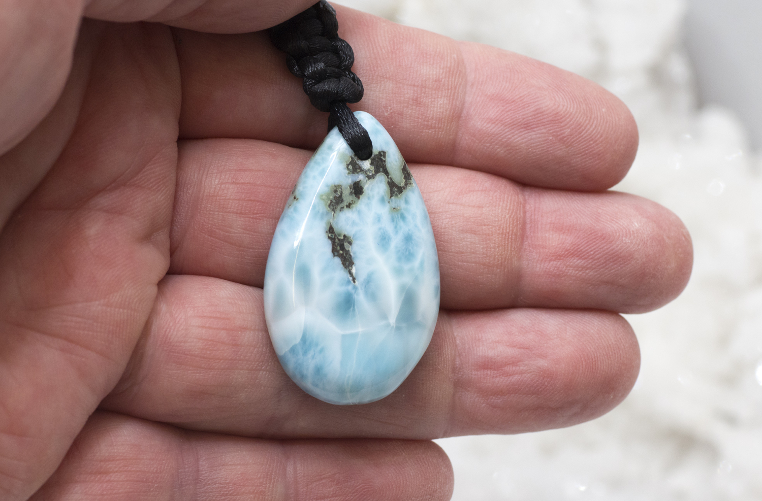 Larimar Anhänger XL am Band Nr. 2