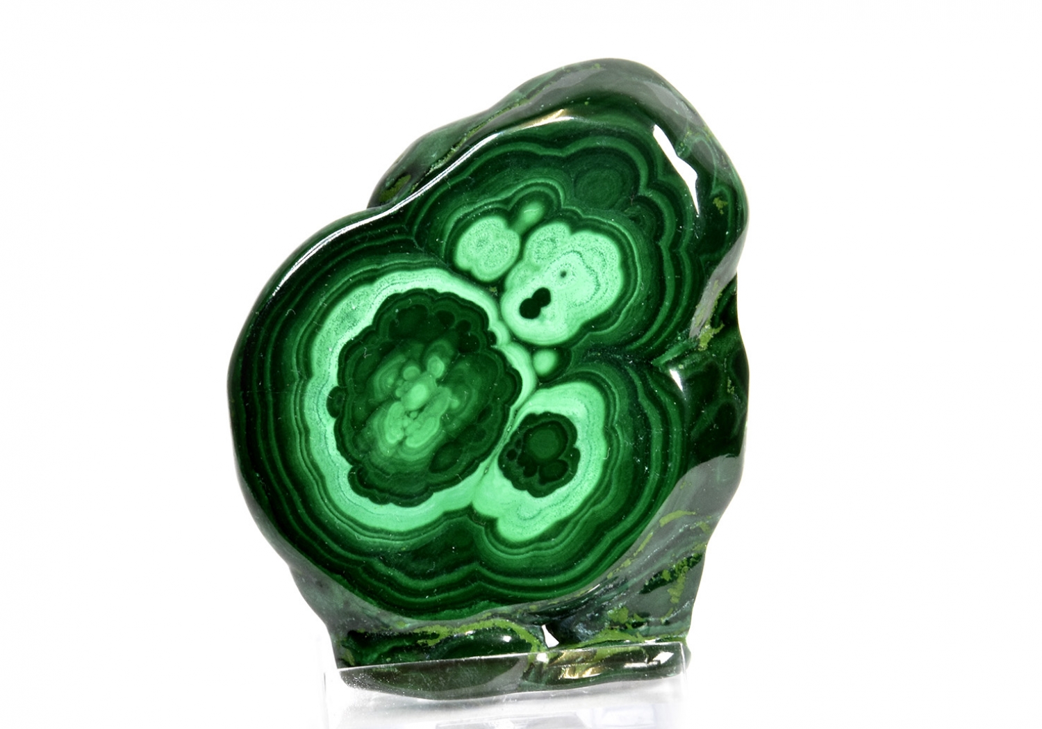 Malachit Anschliff Top-Qualität Malachit-Platte beidseits poliert no 5