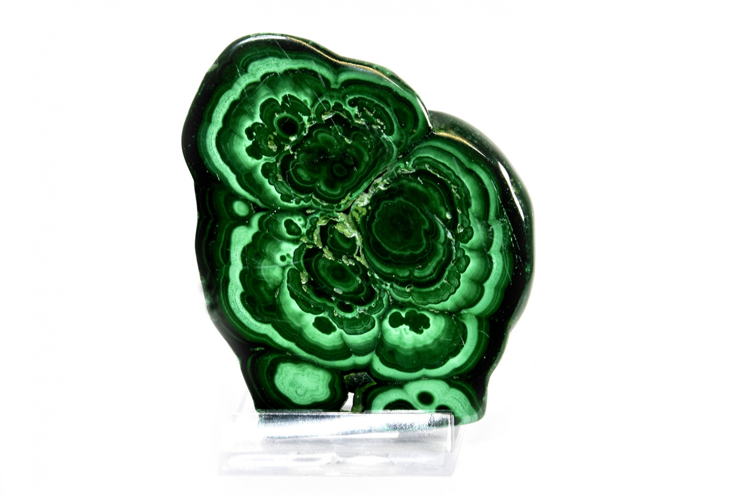 Malachit Anschliff Top-Qualität Malachit-Platte beidseits poliert no 5