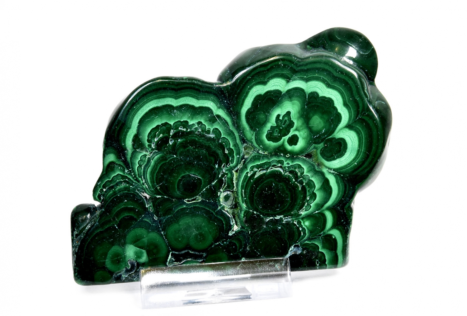 Malachit Anschliff Top-Qualität Malachit-Platte beidseits poliert no 4