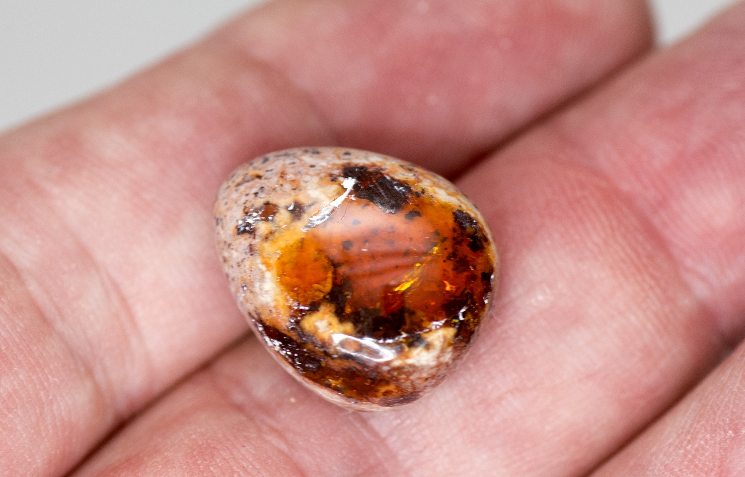 Mexikanischer Feueropal ca. 18,4 Carat Cabochon Nr. 2
