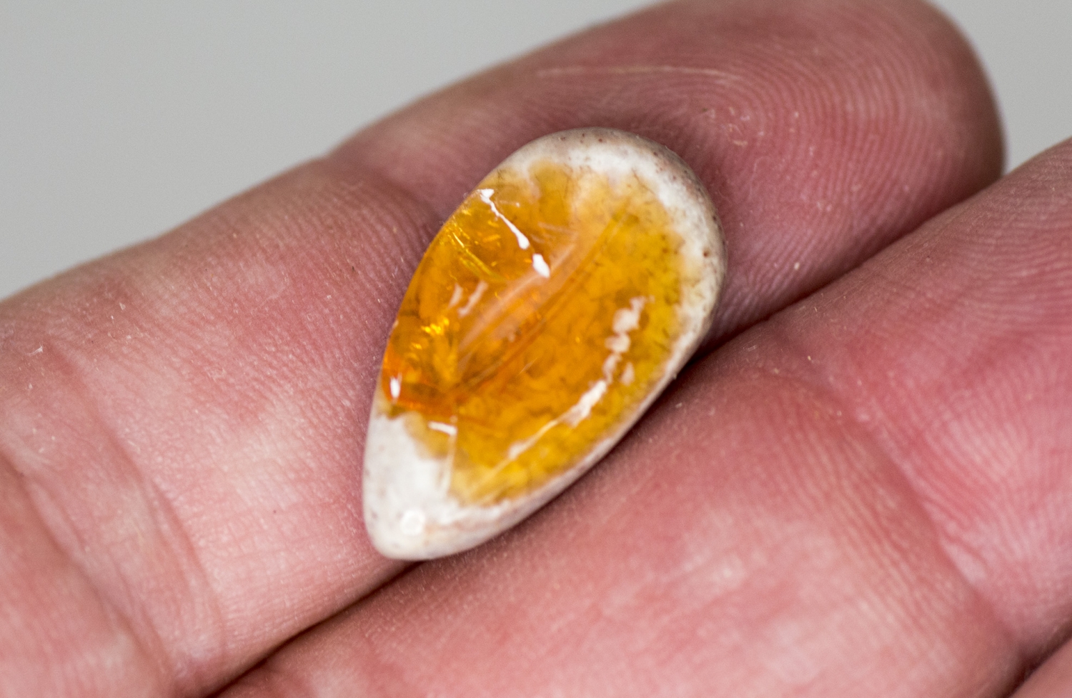 Mexikanischer Feueropal ca. 11,4 Carat Cabochon Nr. 5