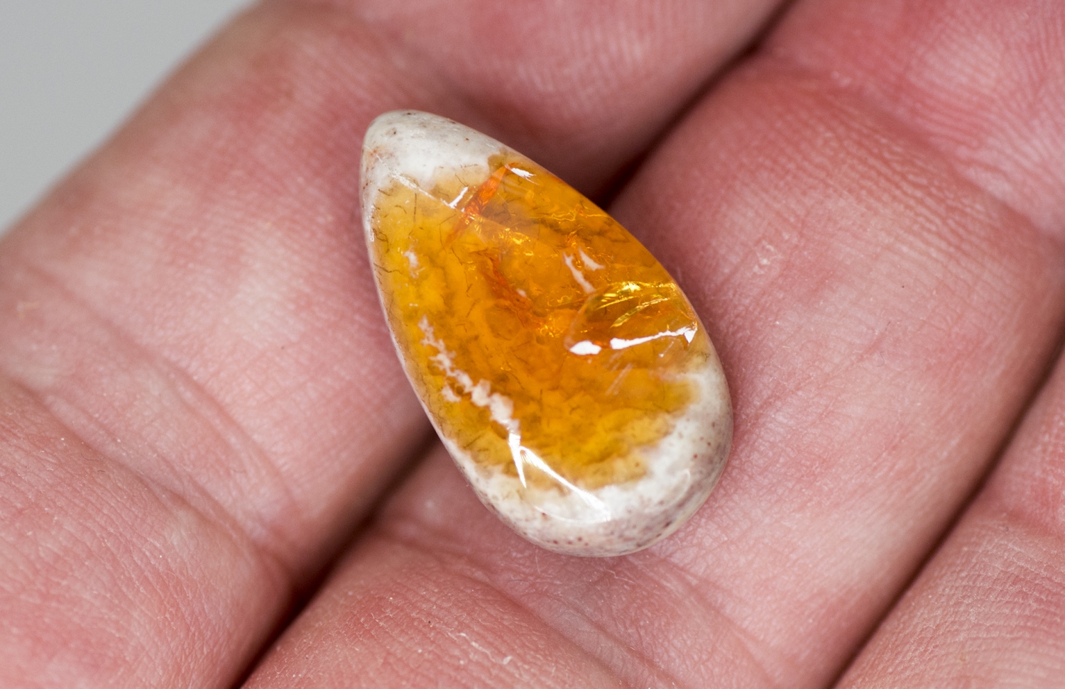 Mexikanischer Feueropal ca. 11,4 Carat Cabochon Nr. 5