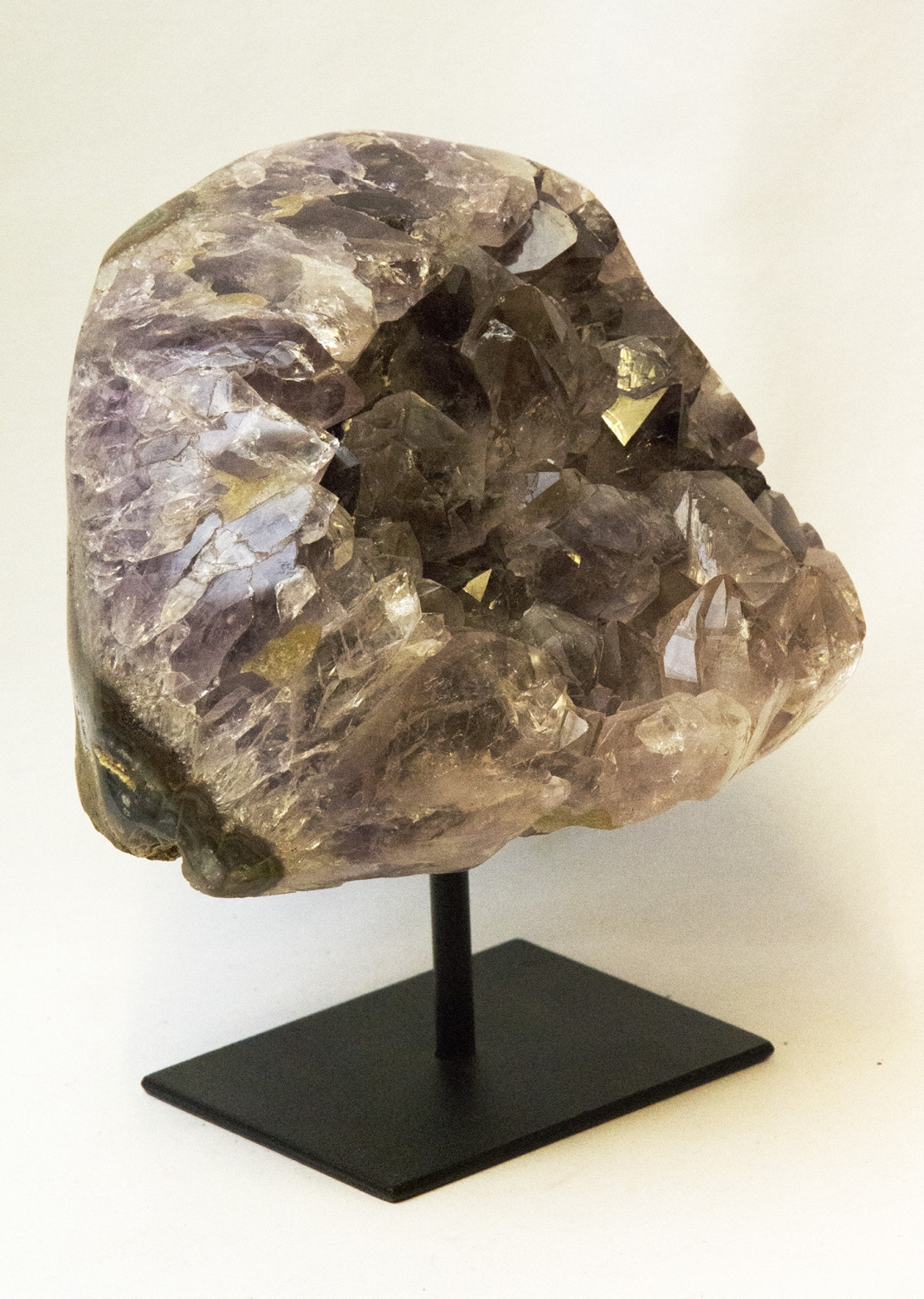 Rauchquarz Stufe Brasilien XL, auf Metallständer