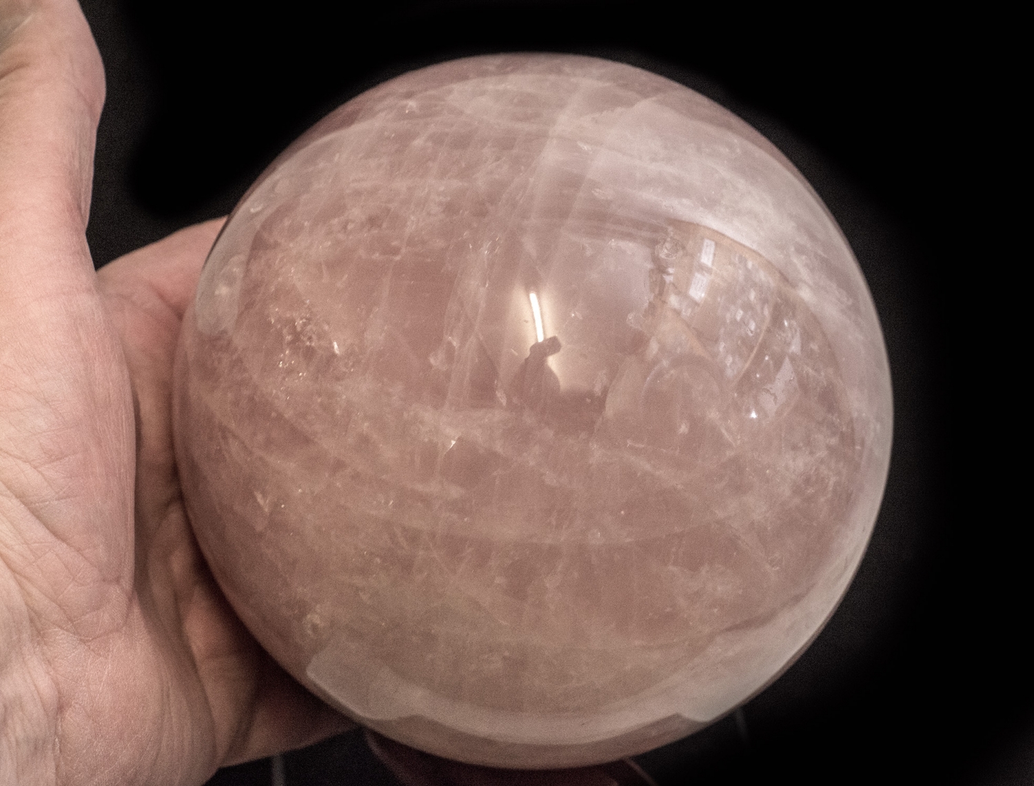 Rosenquarz Kugel Crystal Sphere Healing Medidation Deko XXL 3 kg