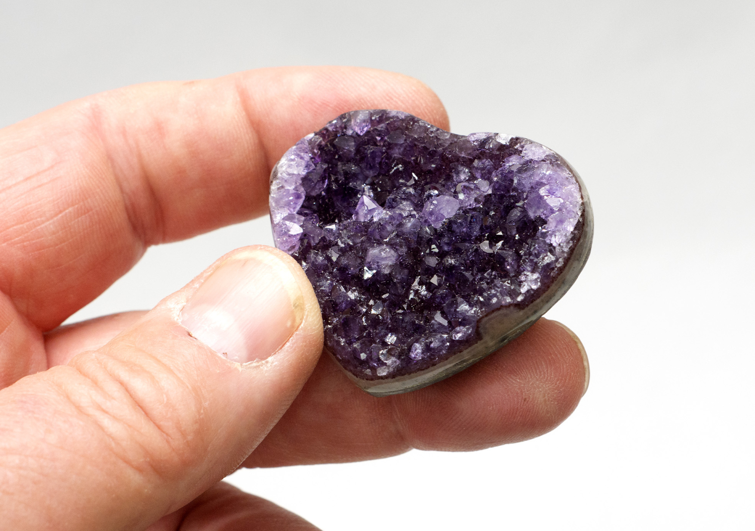 Amethyst- Herz Uruguay Top-Qualität, Nr. 8