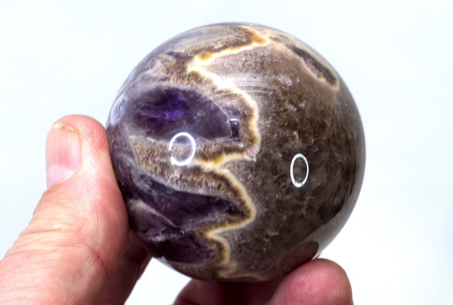 Chevron-Amethyst Kugel, Edelstein-Kugel Nr. 1