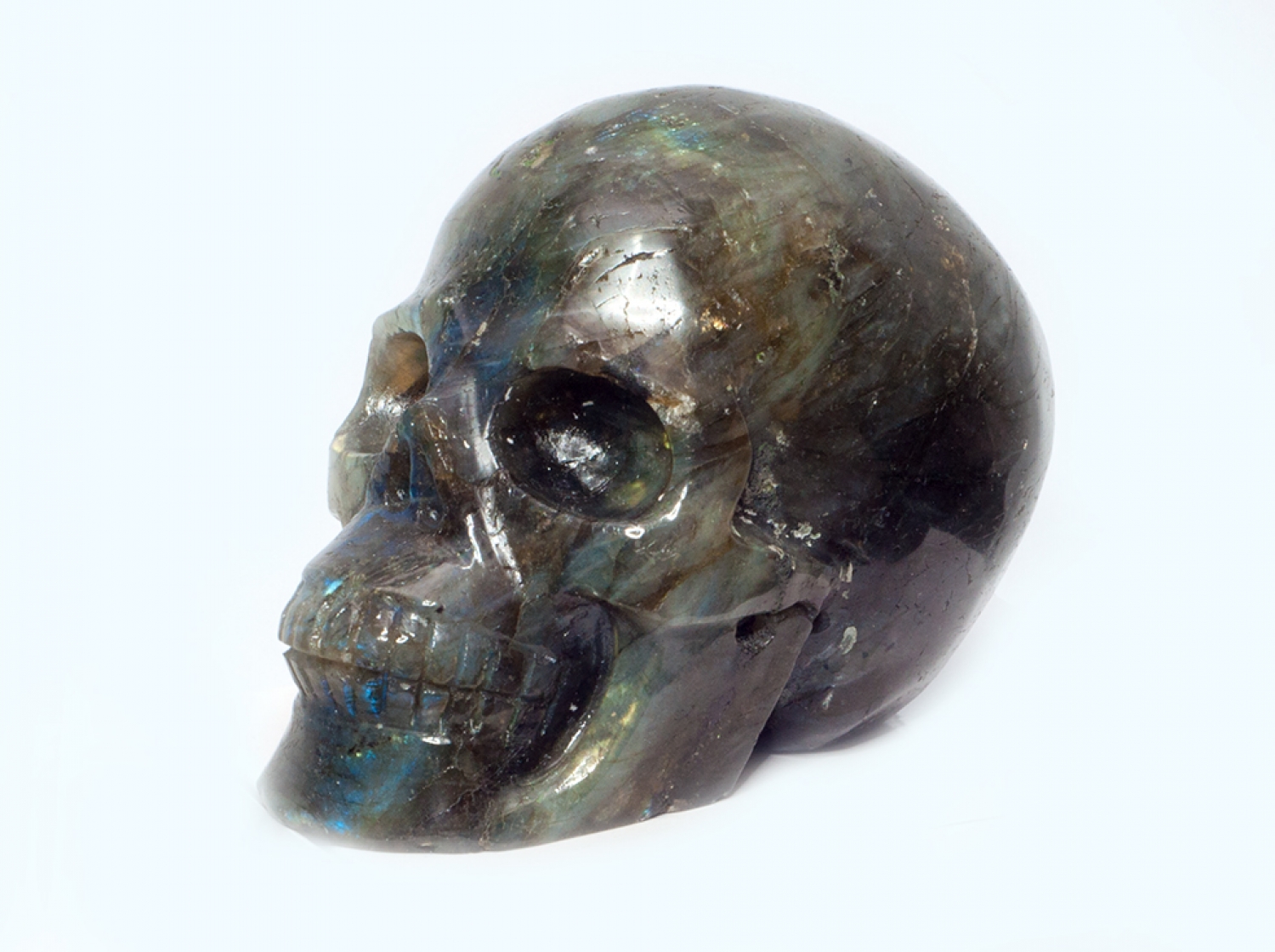 Kristallschädel, Skull, Labradorit, ca. 790 Gramm