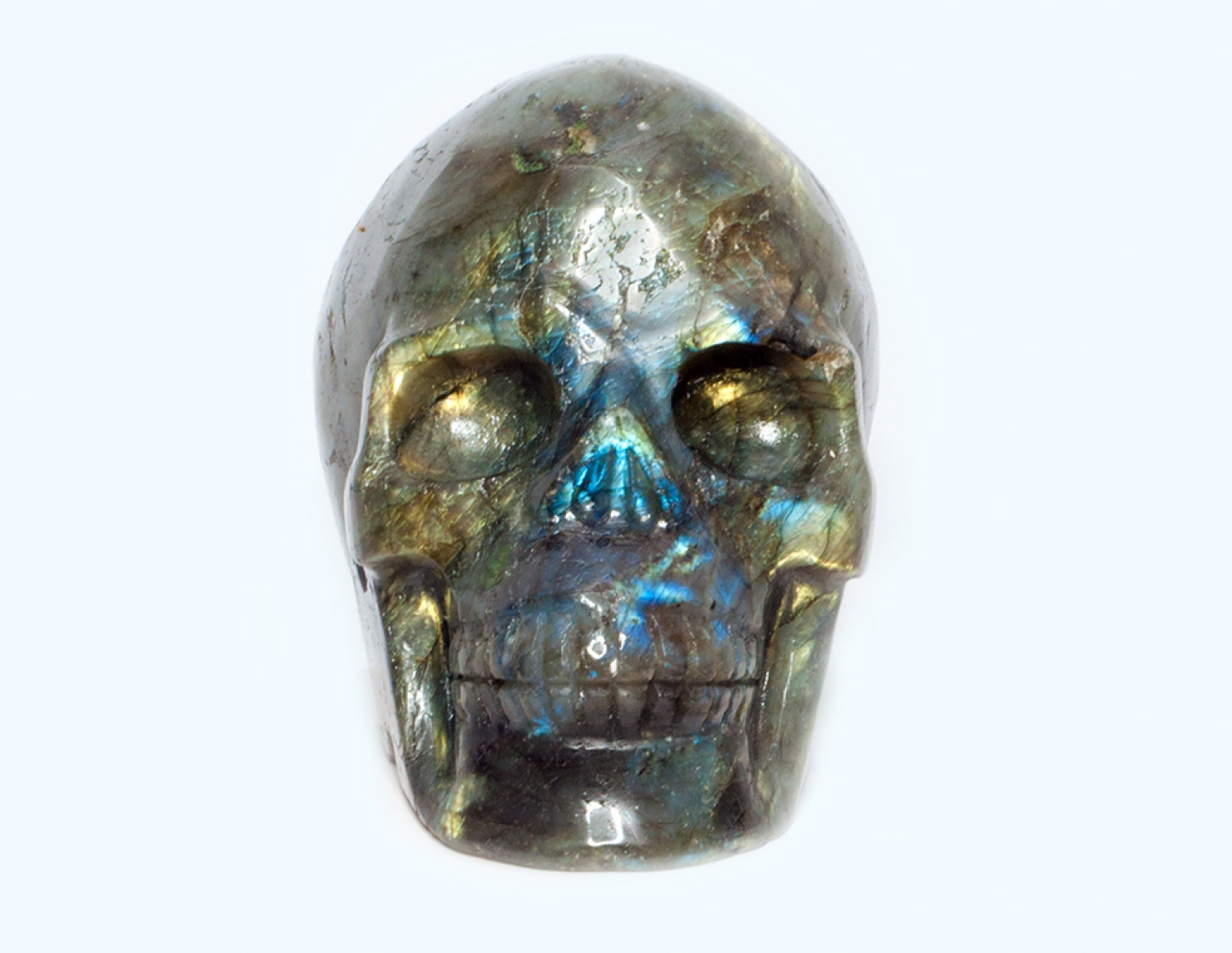 Kristallschädel, Skull, Labradorit, ca. 790 Gramm