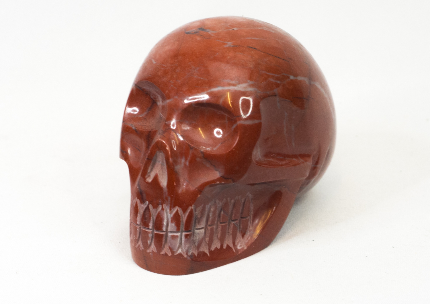 Kristallschädel roter Jaspis