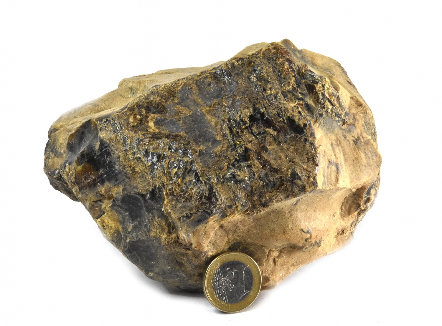 Wood Amber, blauer Bernstein mit Struktur Nr. 4, Sumatra, 445 Gramm